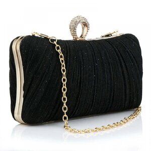 Rhinestone Beaded Evening Clutch Formal Wedding Party Handbag Elegant Chic